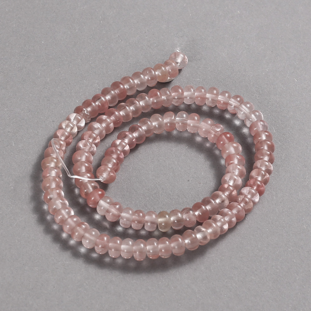 Mărgele de calcedonie pe șnur, diametrul 6x4 mm, lungime 39 cm