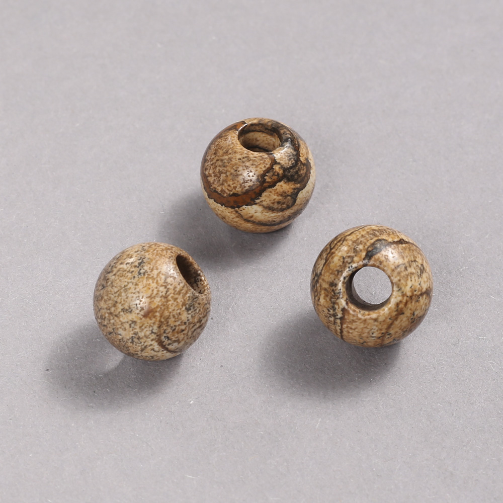 Mărgea Pandora din jasper peisaj 14x12 mm