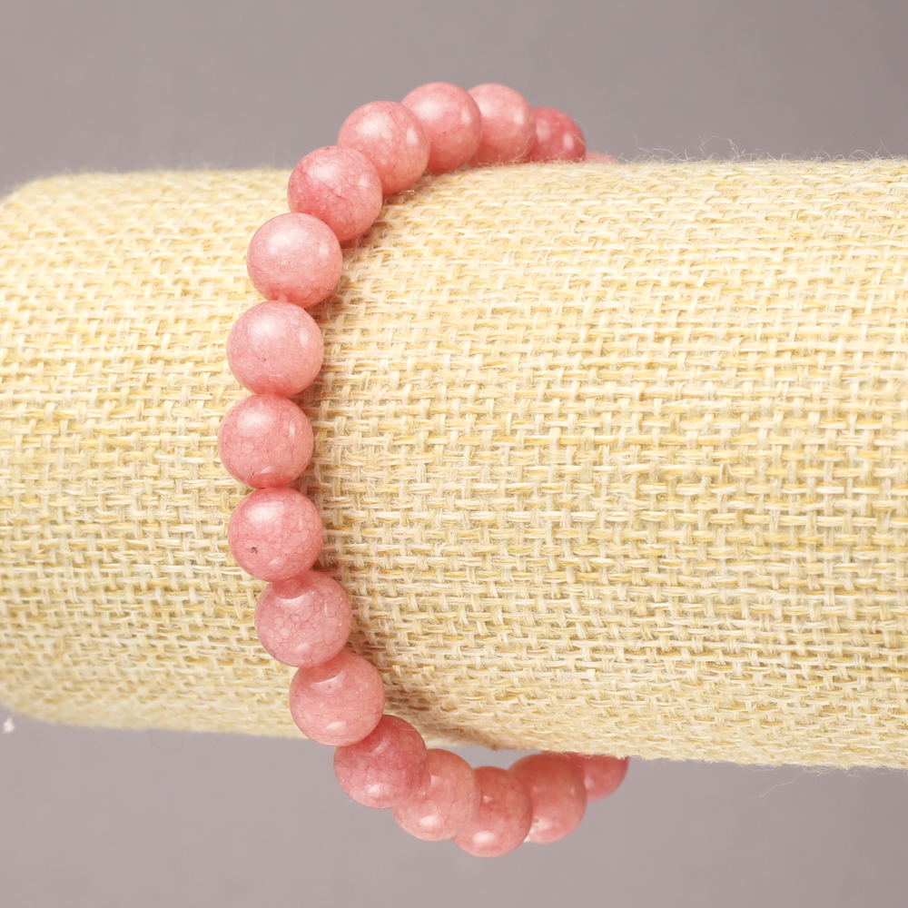 Brățară pe elastic din piatră naturală – turmalin, mărgea netedă, diametrul 8 mm+