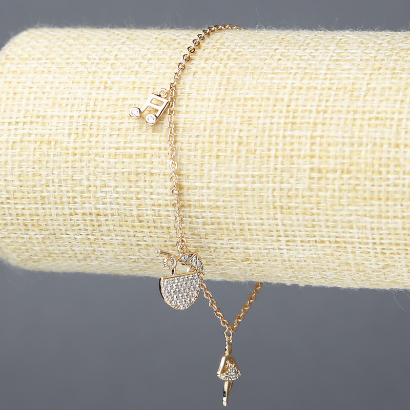 Brățară Xuping placare cu aur 18K, cu cristale albe, grosime 1,5 mm, lungime 18-21 cm