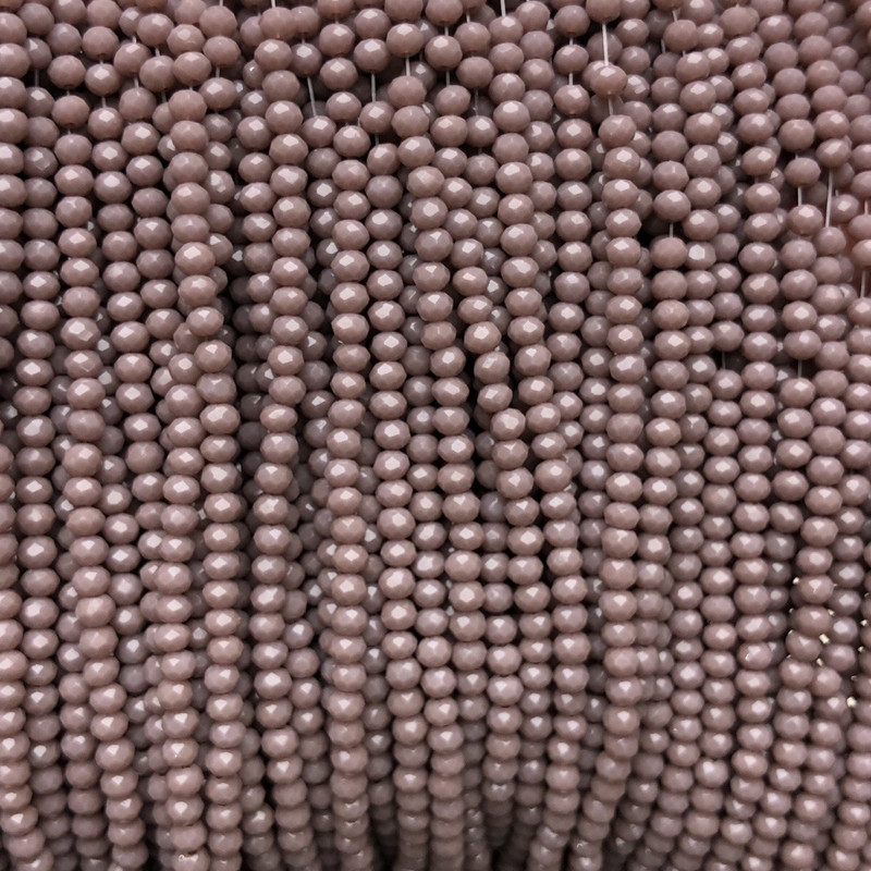 Mărgele din cristal ceh pe fir frezat mat, rondel facetat, diametru 3x2,5 mm + -, lungime 36-38 cm +