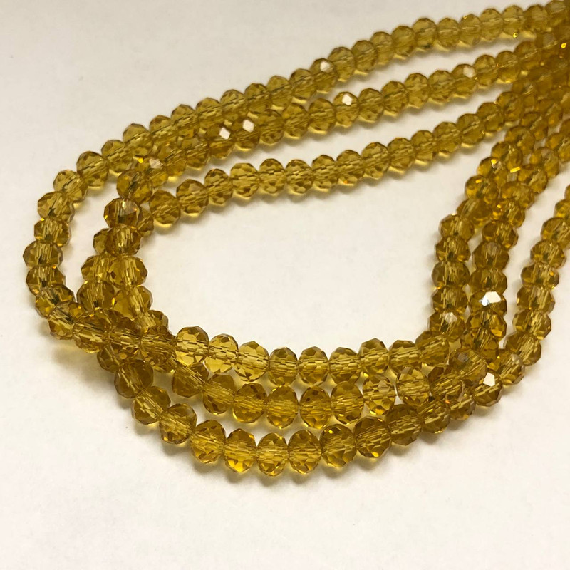 Mărgele din cristal ceh, pe fir, portocaliu-piersic transparent lucios, rondel tăiat, diametrul 6×4,5 mm, lungime 38–40 cm +