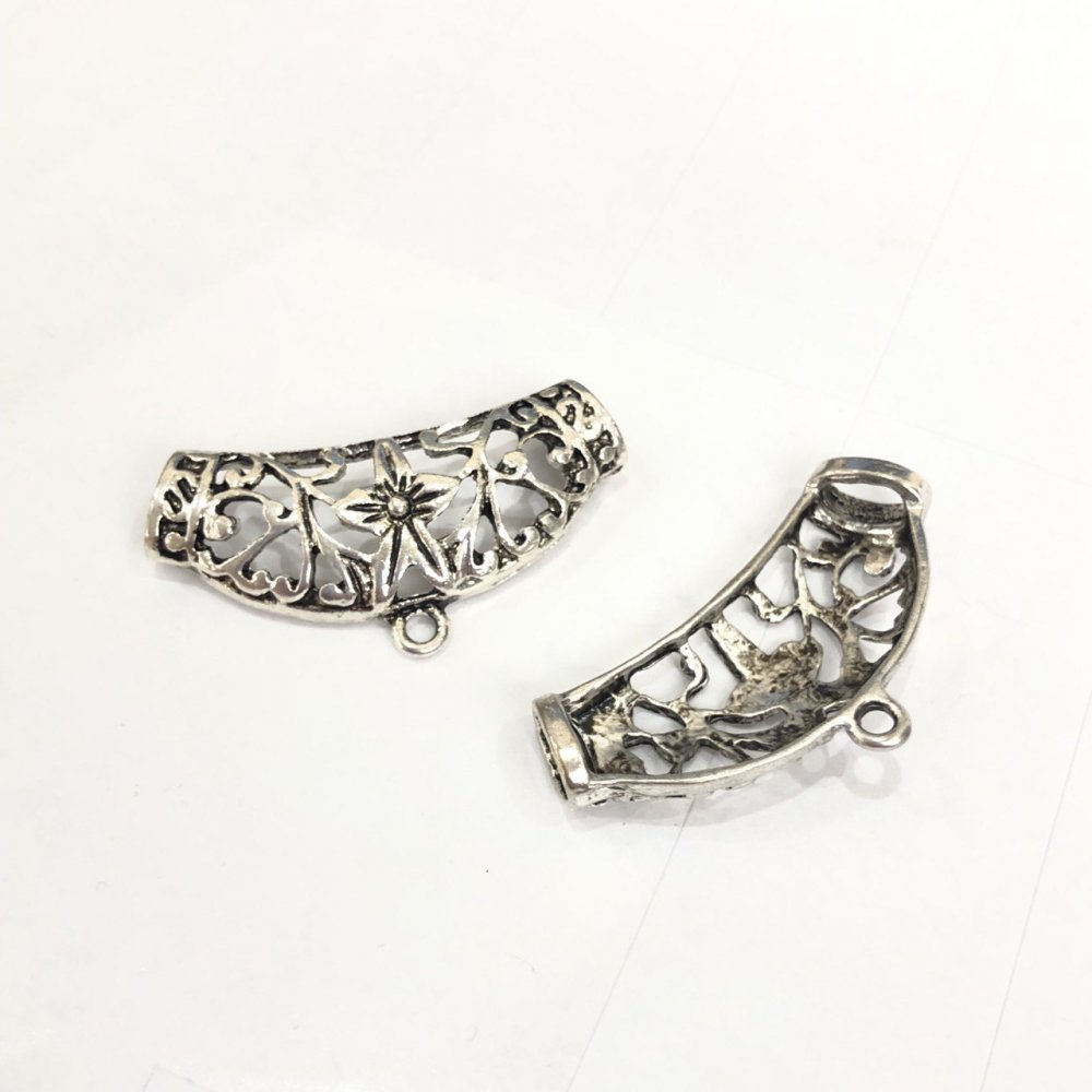 уп. / 5шт. Підкулоннік 32х15мм + - сріблястий метал