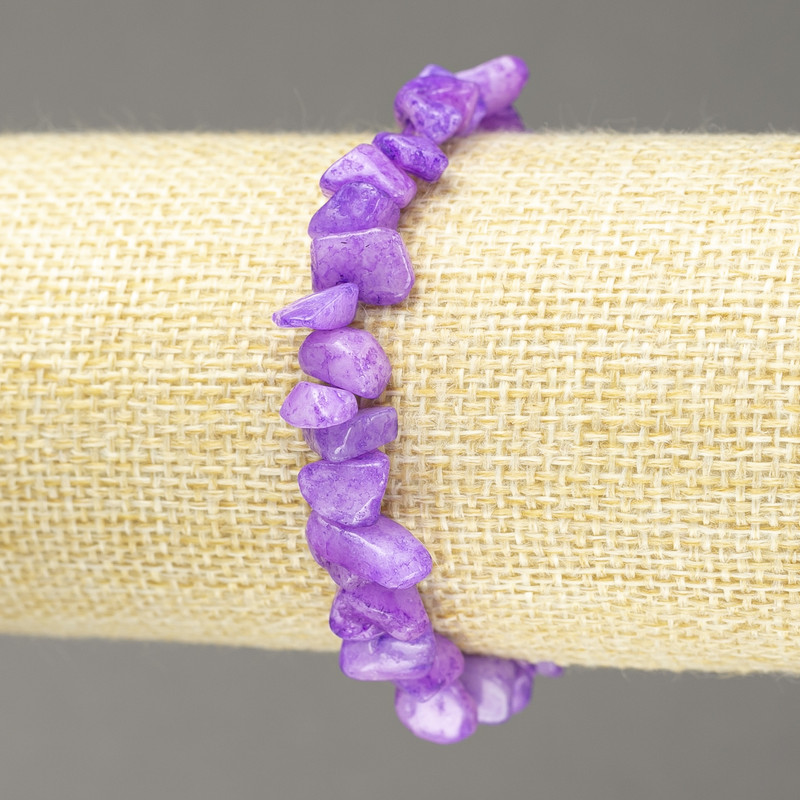 Brățară elastică din cuarț tonifiat, granule, diametrul 8 mm+