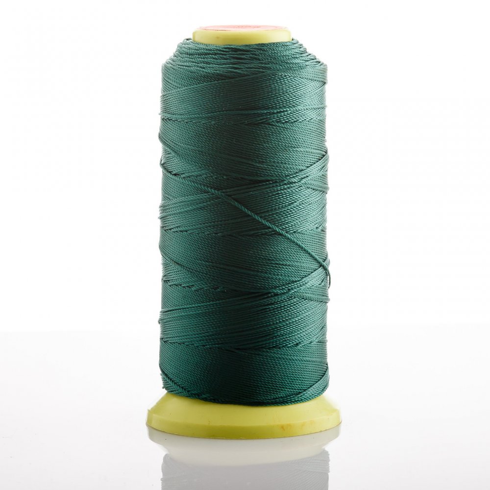 Fir capron pe bobină verde închis, diametru 0,9 mm, pentru handmade, 500 m