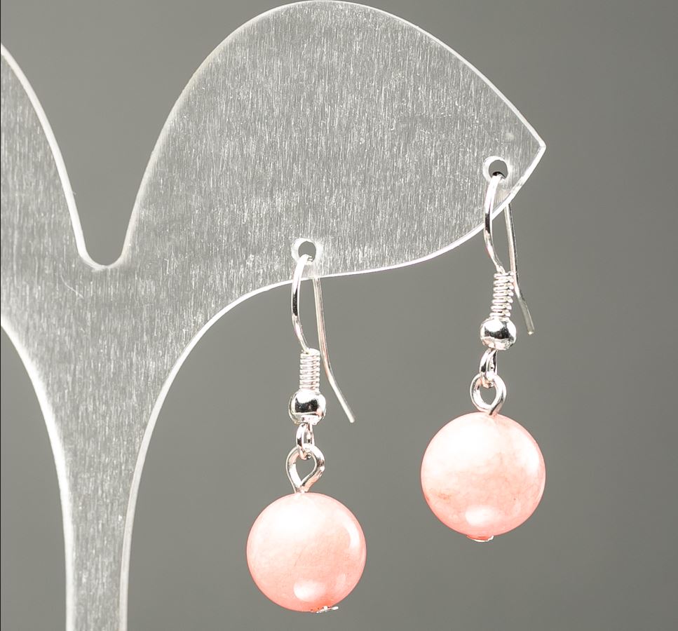 Cercei din turmalin (artificial) bilă netedă, diametrul 10 mm, lungimea 32 mm