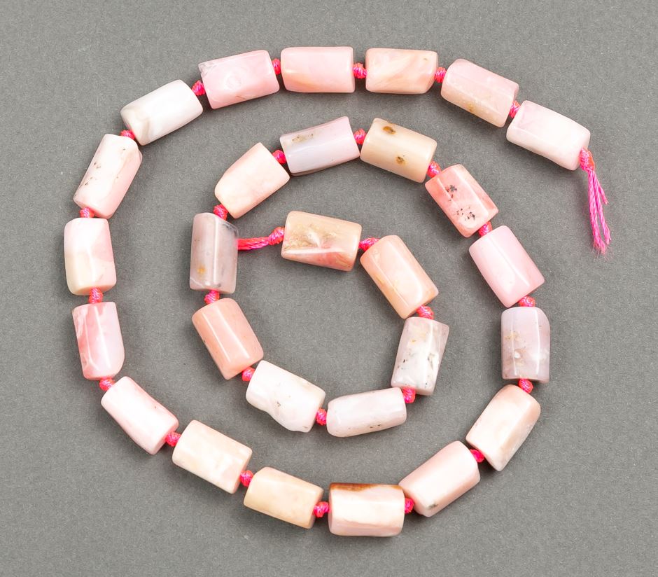 Намистини на нитці натуральний камінь Опал рубка d 13-12х8-7мм, довжина 42см+