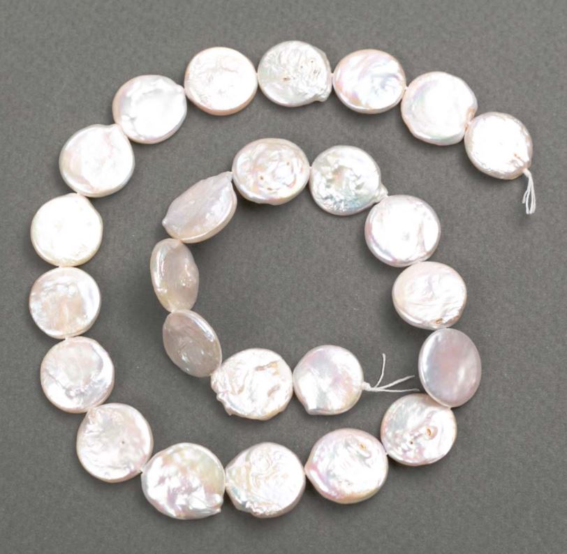 Mărgele baroce cu nuanță de benzină, diametru 15–16 mm, lungime 40 cm