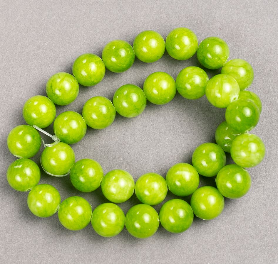 Mărgele Onix din acril artificial pe fir, bilă netedă, diametru 12,5 mm, lungime 40 cm