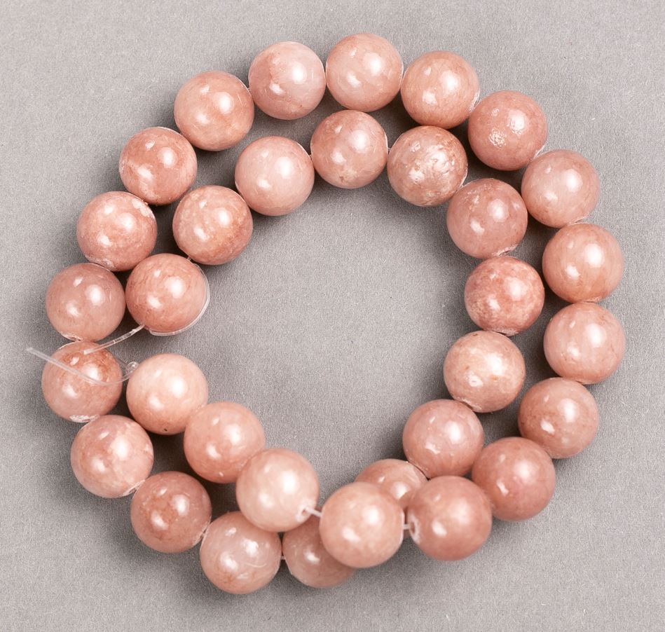 Mărgele pe fir – Cuart căpșună (acrilic) bilă netedă, diametrul 12,5 mm, lungime 40 cm