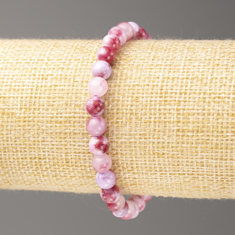 Brățară liliac-frezie «Nefrit Oceanic» (acrilic)