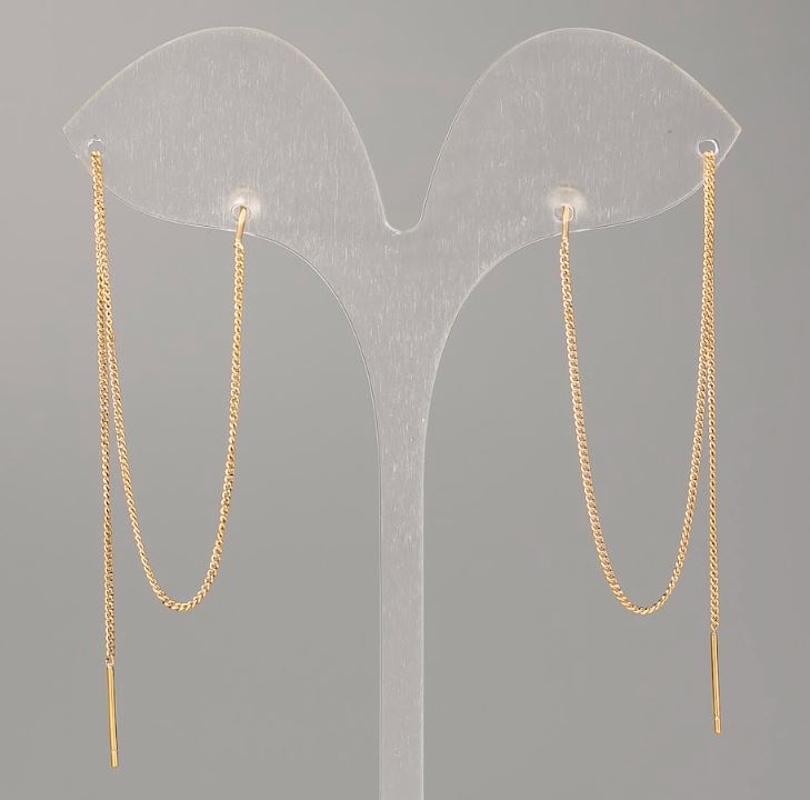 Cercei cu știft Xuping, placare cu aur 18K