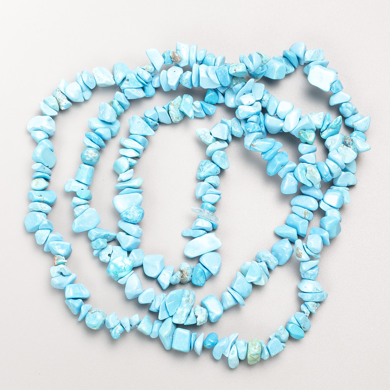 Mărgele Turcoaz (cuart artificial) granule pe fir, diametrul 7x3 mm, lungime 86 cm