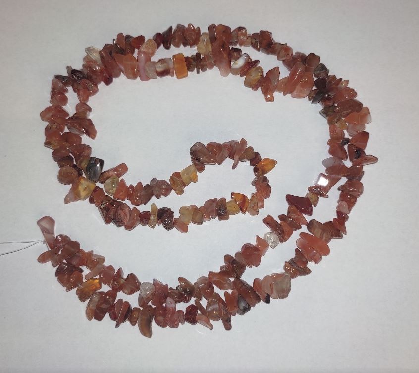 Mărgele carneol naturale – granule pe fir, diametrul 9×4 mm, lungime 84 cm +