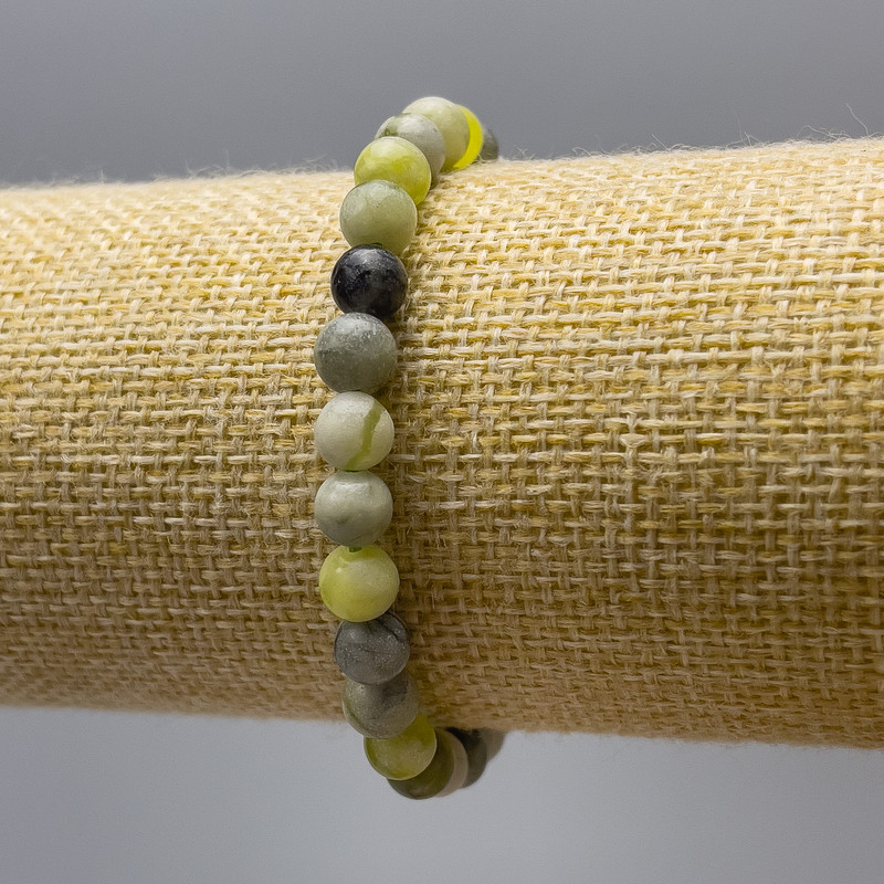 Brățară Ofit (acrilic artificial) cu mărgele netede, diametrul de 6,5 mm, lungime 18 cm (elastic)