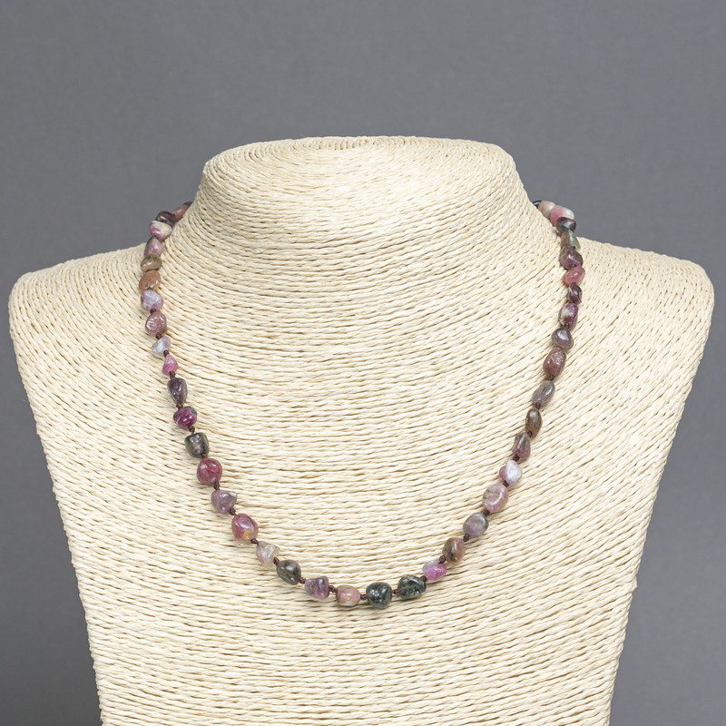 Colier din turmalin fațetat, diametrul 7 mm (±), lungime 45 cm+