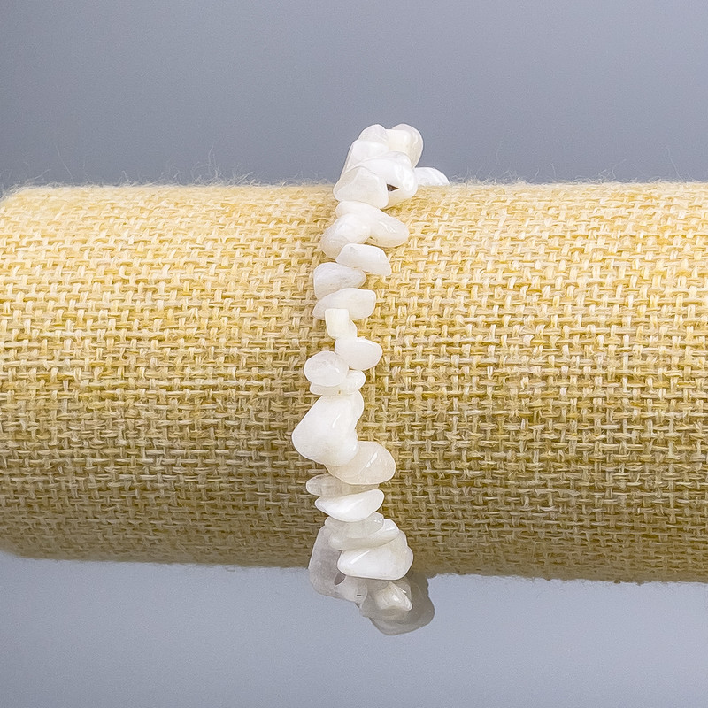 Brățară din adular cu cioburi, diametrul 7x3 mm ±, lungime 18 cm (elastic)