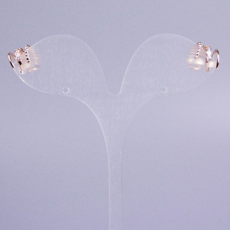 Caf triplu Xuping placare cu aur 18K, cristale albe 10x8mm +