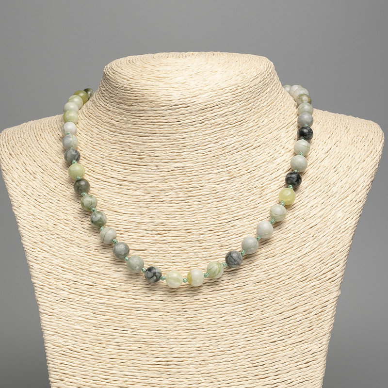 Colier Ofit (acrilic artificial) mărgele lucioase, diametrul 8,5 mm, lungime 48 cm