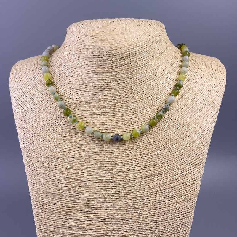 Colier Ofit (acrilic sintetic) mărgele netede, diametrul de 6,5 mm, lungimea 51 cm