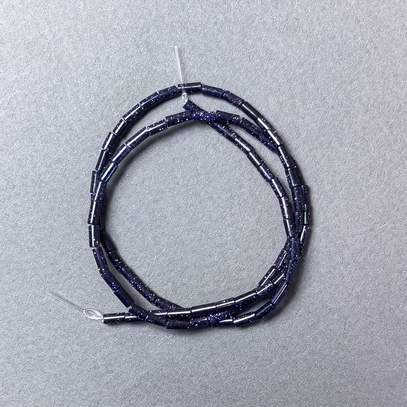 Mărgele din aventurin «Noaptea Cairo» cu tăietură facetată, diametrul 2×4 mm, lungimea 38 cm, pe fir