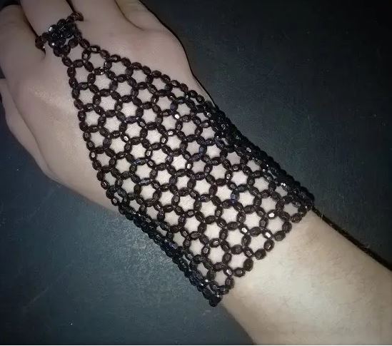 Brățară Panye cu mărgele de agat pe elastic